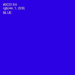 #2C01E4 - Blue Color Image