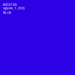 #2C01E6 - Blue Color Image