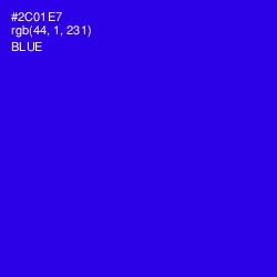 #2C01E7 - Blue Color Image