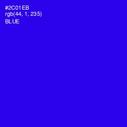 #2C01EB - Blue Color Image