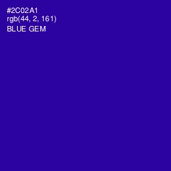 #2C02A1 - Blue Gem Color Image