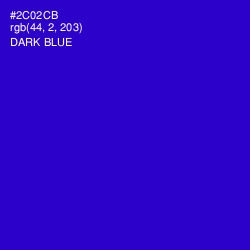 #2C02CB - Dark Blue Color Image