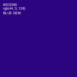 #2C0380 - Blue Gem Color Image