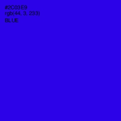 #2C03E9 - Blue Color Image