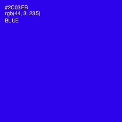 #2C03EB - Blue Color Image