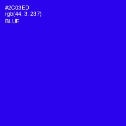 #2C03ED - Blue Color Image