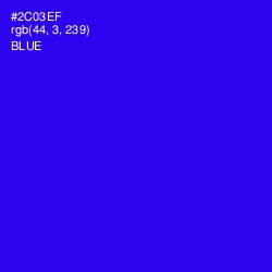 #2C03EF - Blue Color Image