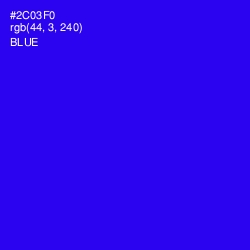#2C03F0 - Blue Color Image