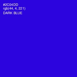 #2C04DD - Dark Blue Color Image