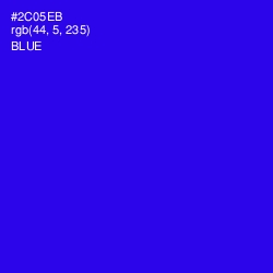 #2C05EB - Blue Color Image