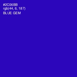 #2C06BB - Blue Gem Color Image
