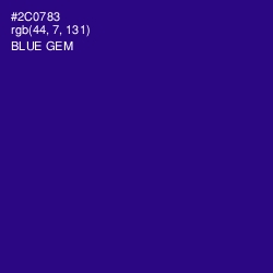 #2C0783 - Blue Gem Color Image