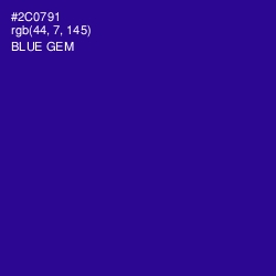 #2C0791 - Blue Gem Color Image