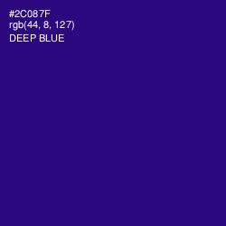 #2C087F - Deep Blue Color Image