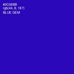 #2C08BB - Blue Gem Color Image