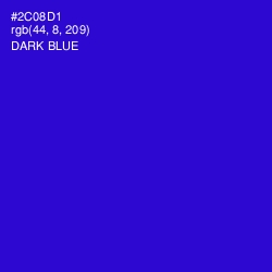 #2C08D1 - Dark Blue Color Image