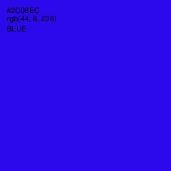 #2C08EC - Blue Color Image