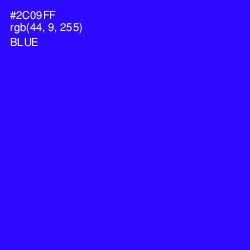 #2C09FF - Blue Color Image