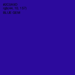 #2C0A9D - Blue Gem Color Image