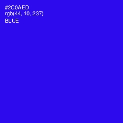 #2C0AED - Blue Color Image