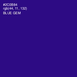 #2C0B84 - Blue Gem Color Image
