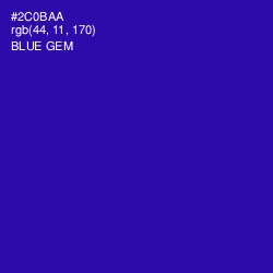 #2C0BAA - Blue Gem Color Image
