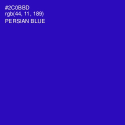 #2C0BBD - Persian Blue Color Image