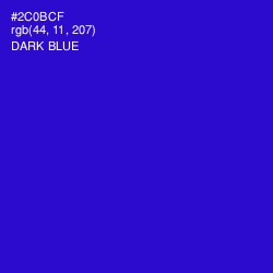 #2C0BCF - Dark Blue Color Image