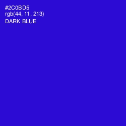 #2C0BD5 - Dark Blue Color Image