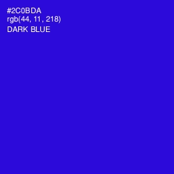 #2C0BDA - Dark Blue Color Image