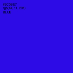 #2C0BE7 - Blue Color Image