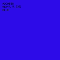 #2C0BE8 - Blue Color Image