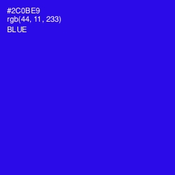 #2C0BE9 - Blue Color Image