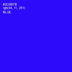 #2C0BFB - Blue Color Image