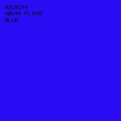 #2C0CF5 - Blue Color Image