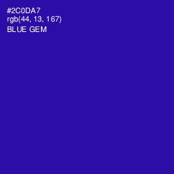 #2C0DA7 - Blue Gem Color Image