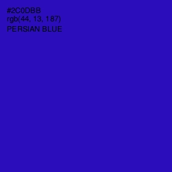 #2C0DBB - Persian Blue Color Image