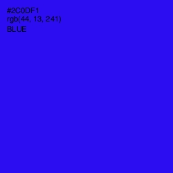 #2C0DF1 - Blue Color Image