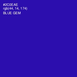 #2C0EAE - Blue Gem Color Image