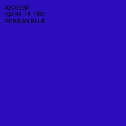 #2C0EBD - Persian Blue Color Image