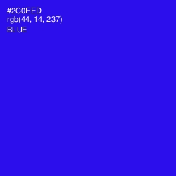 #2C0EED - Blue Color Image