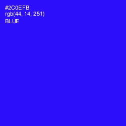 #2C0EFB - Blue Color Image