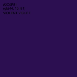 #2C0F51 - Violent Violet Color Image