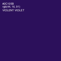 #2C105B - Violent Violet Color Image