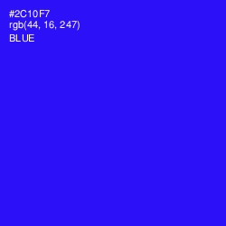 #2C10F7 - Blue Color Image