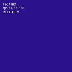 #2C118D - Blue Gem Color Image