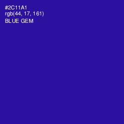 #2C11A1 - Blue Gem Color Image