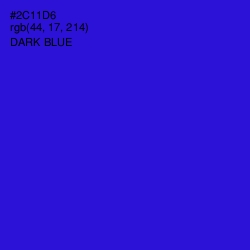 #2C11D6 - Dark Blue Color Image