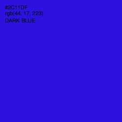 #2C11DF - Dark Blue Color Image