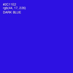 #2C11E2 - Dark Blue Color Image